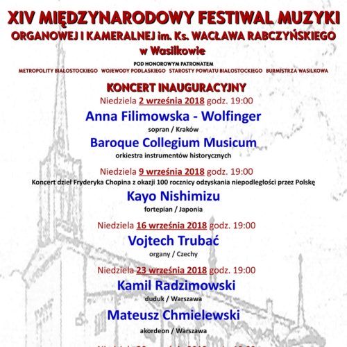 Plakat XIV MFMOiK w Wasilkowie 2018
