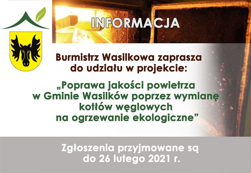 wymiana kotłów na terenie gminy wasilków